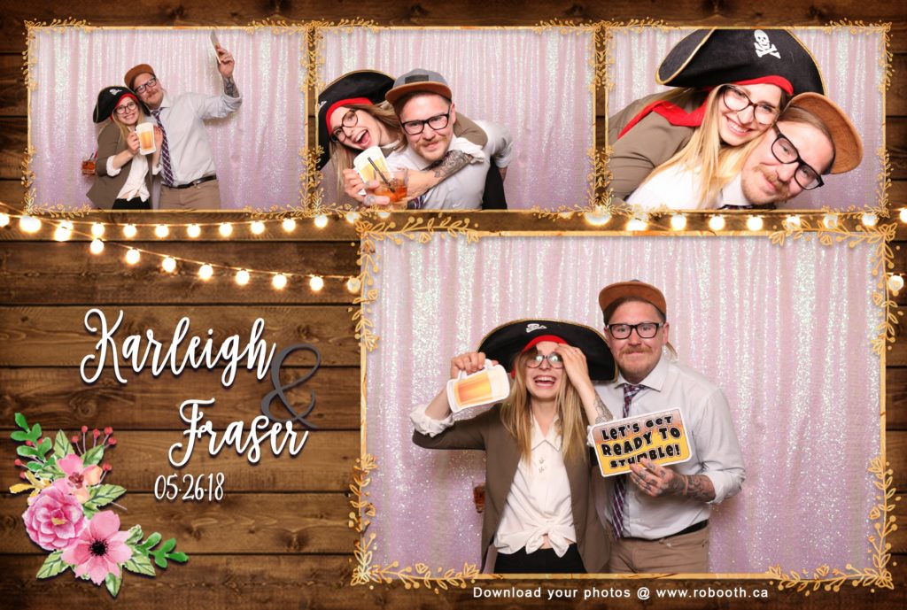 Quality photo booth pictures captured by Robooth during a wedding in Calgary