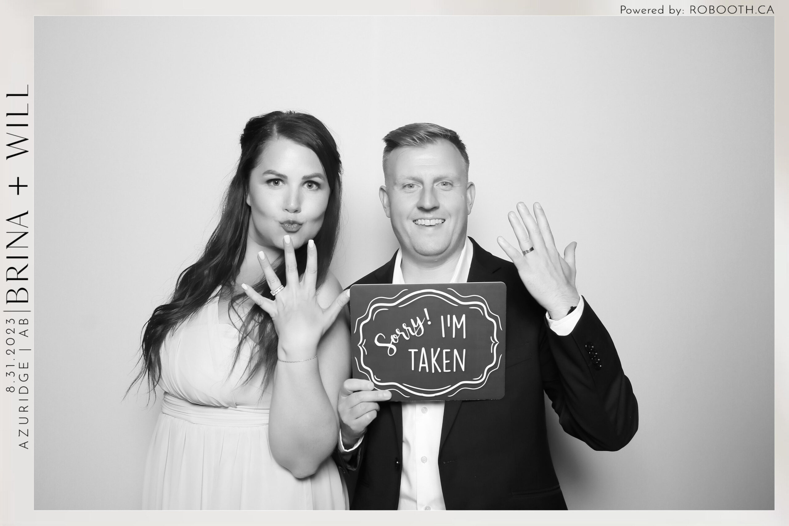 black and white glam photo at wedding in calgary ca