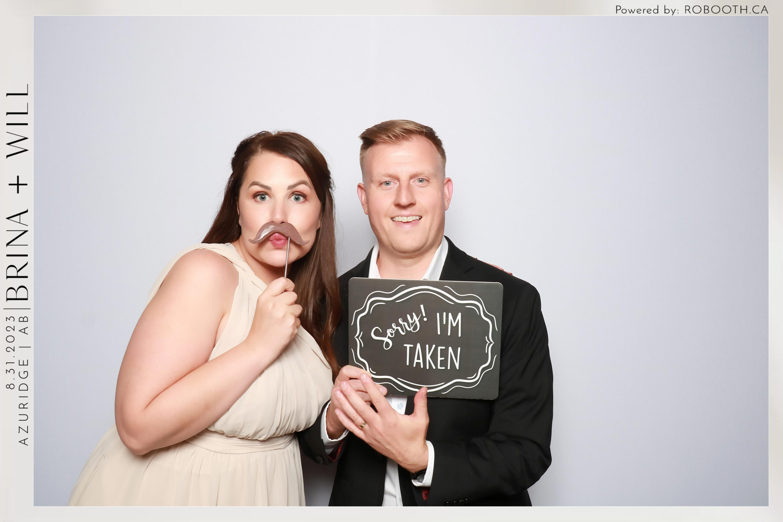 black and white glam photo in photo booth at wedding in calgary ca