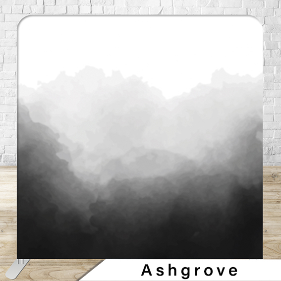 Calgary photo booth backdrop Ashgrove soft gray and earthy textured design