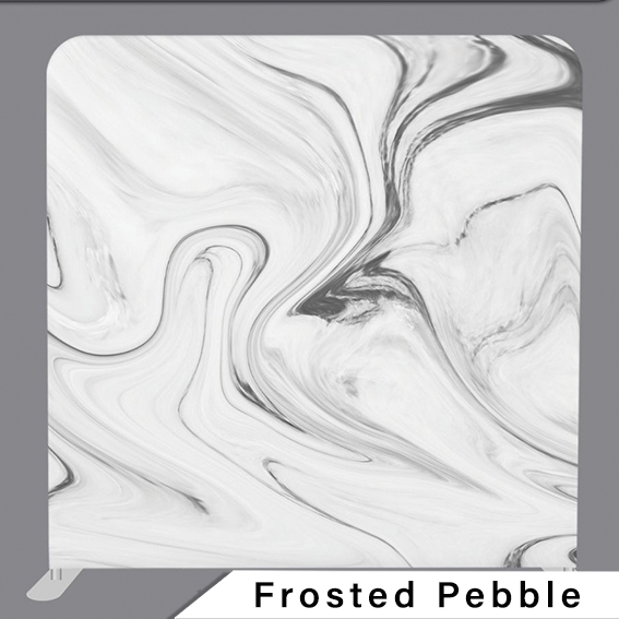 Calgary photo booth backdrop Frosted Pebble white and gray marble paint design