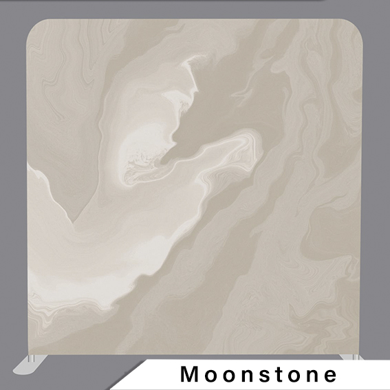 Calgary photo booth backdrop Moonstone cream and white marble paint design