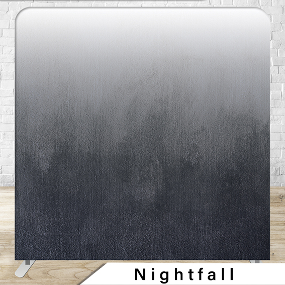 Calgary photo booth backdrop Nightfall white to gray gradient design