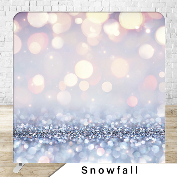 Calgary Alberta photo booth backdrop Snowfall bokeh lights with diamond glitters