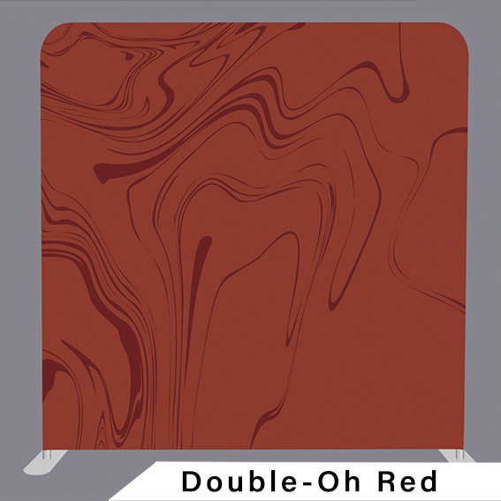 Calgary photo booth backdrop Red Cascade fluid red and darker red marble design